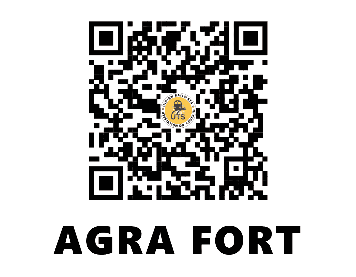 UTS QR Code for AGRA FORT - AF (NC - UTTAR PRADESH)